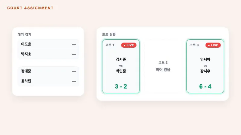 코트 배정